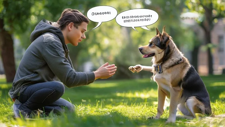 Como usar comandos verbais e gestos para adestrar seu cão com sucesso