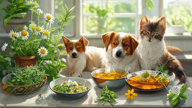 Chás naturais seguros para pets e seus benefícios incríveis