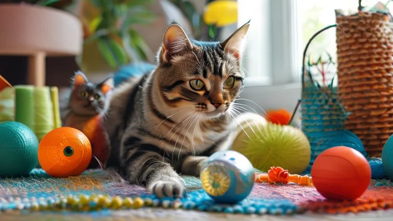 Brinquedos sensoriais que conquistam gatos exigentes