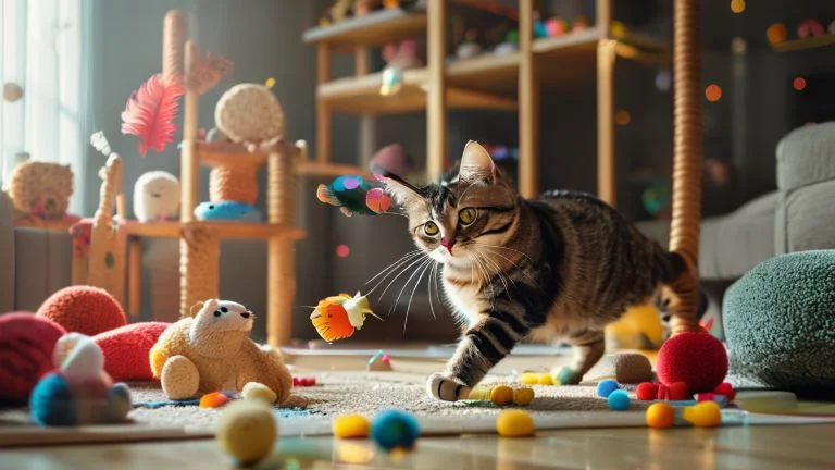 Como estimular a curiosidade dos gatos indoor com brincadeiras