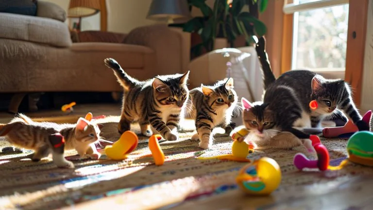 Brinquedos que despertam o instinto de caça nos gatos domésticos