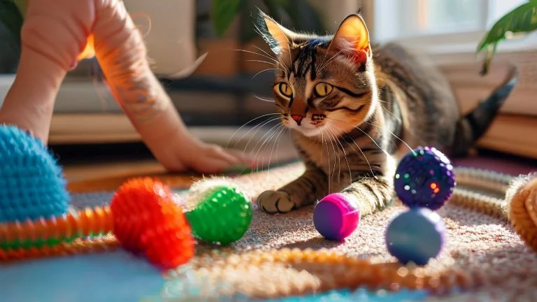 Como estimular seu gato com brinquedos interativos eficazes