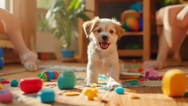 Brincadeiras que ajudam filhotes a aprender comandos básicos