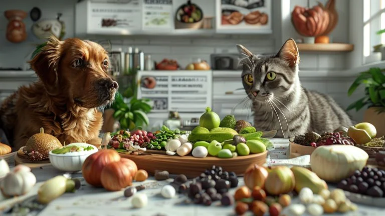 Alimentos proibidos na alimentação natural de cães e gatos: cuidados essenciais