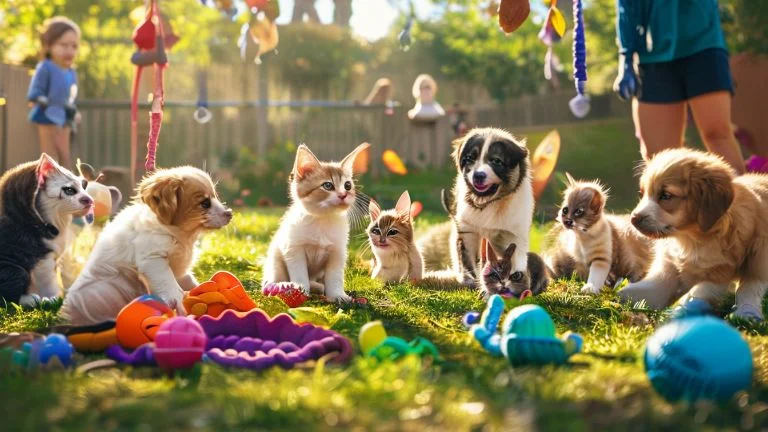 Brincadeiras que ajudam filhotes a socializar com outros pets