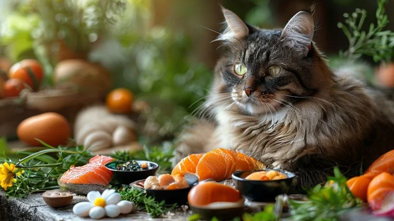 Alimentos naturais que melhoram a saúde do pelo do seu gato
